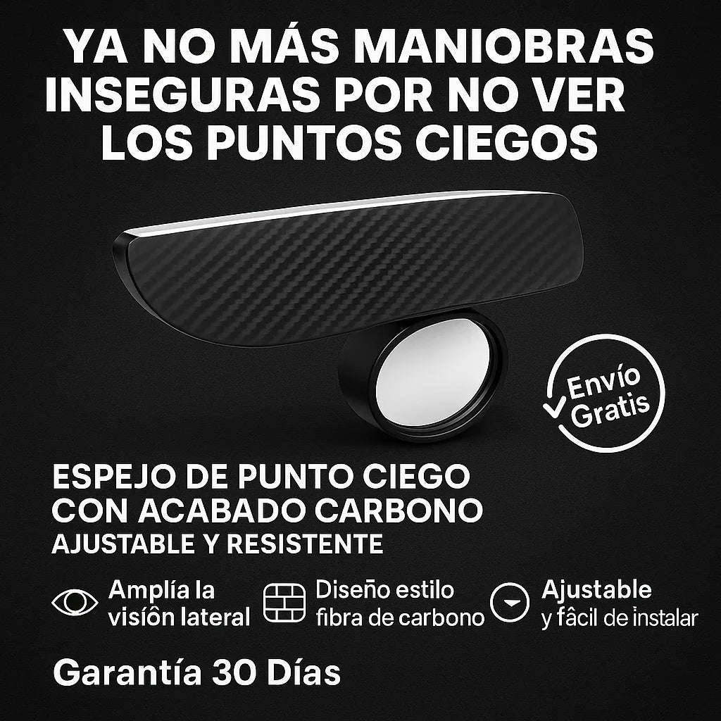 Espejo Punto Ciego Carbono